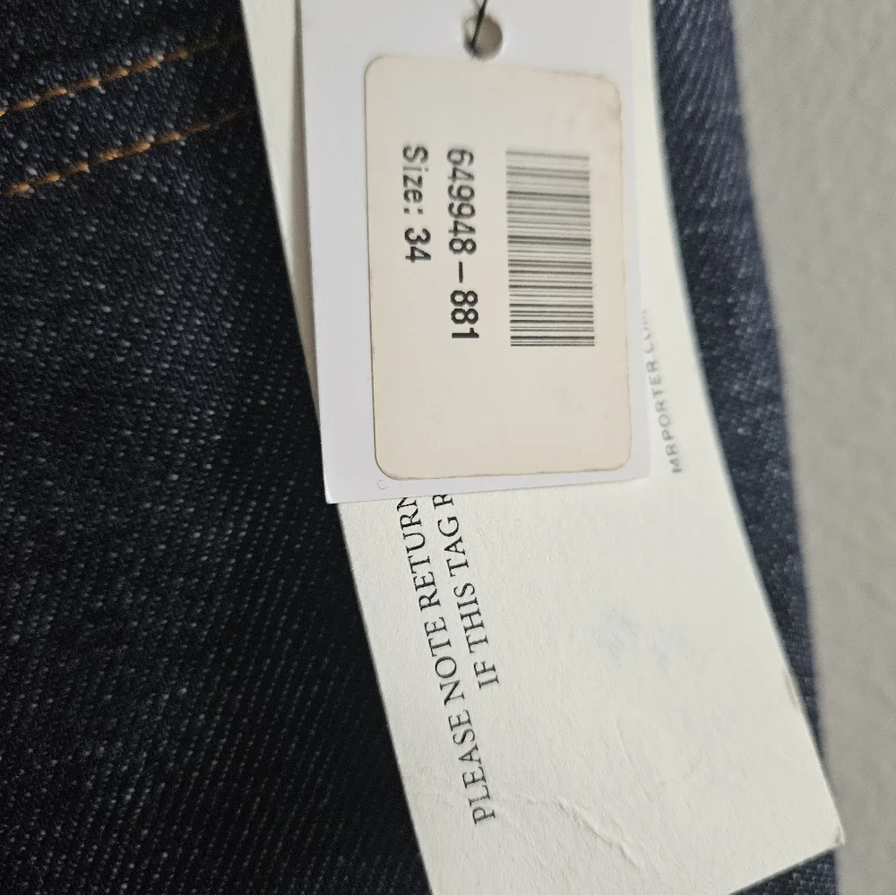 NWT Men's A.P.C. jeans size 34 waist button fly - Picture 4 of 6